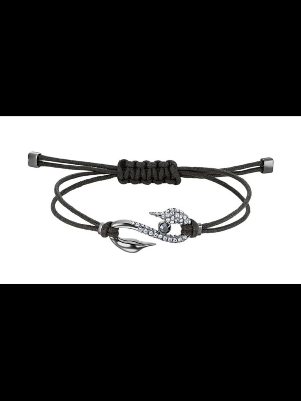 Swarovski Power Collection Hook Bracelet, Dark Gray, Ruthenium plated #1218